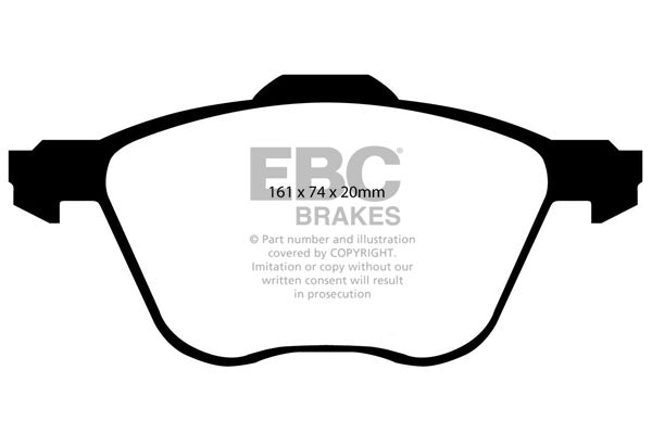 Pastiglie Freno EBC Ultimax DP1413 per Volkswagen Sharan (7M), Seat Alhambra (7M) e altre