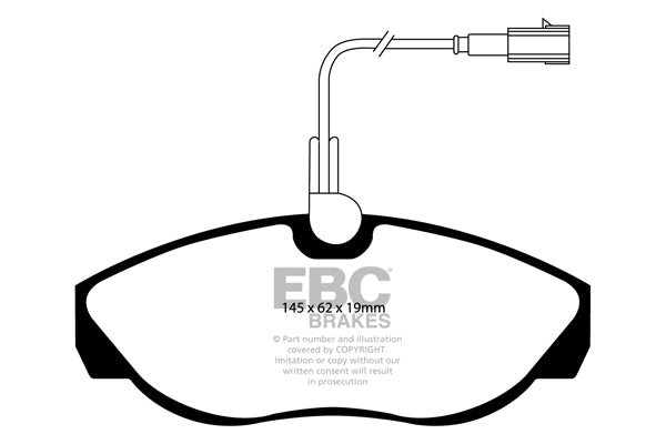 Pastiglie Freno EBC Ultimax DP1417 per Fiat Ducato, Citroen Jumper (Q14) e altre