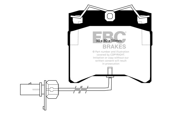 Pastiglie Freno EBC Ultimax DP1429 per Volkswagen Transporter (Kombi)/Camper Van e Volkswagen Caravelle
