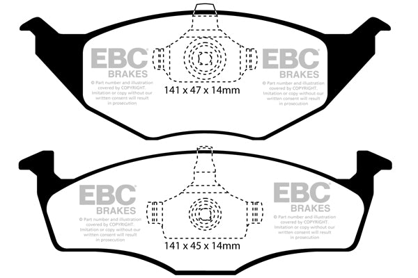 Pastiglie Freno EBC Ultimax DP1433 per Volkswagen Lupo