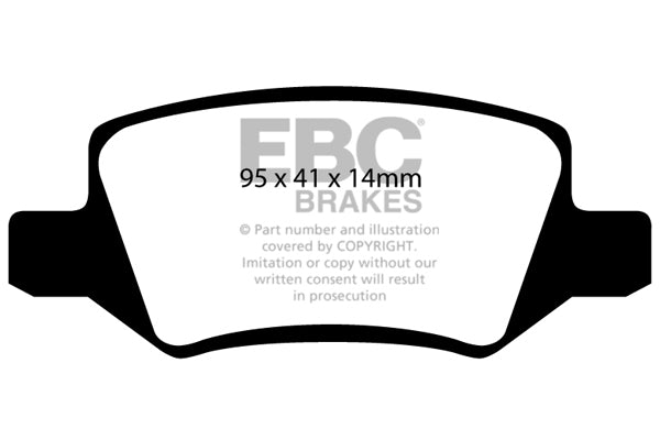 Pastiglie Freno EBC Ultimax DP1438 per Mercedes-Benz Classe B (W245), Mercedes-Benz Classe A (W168) e altre
