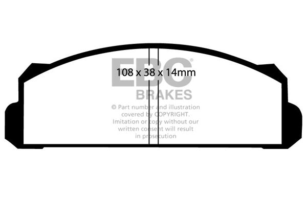 Pastiglie Freno EBC Ultimax DP144 per Nissan Cherry, Daihatsu Charmant e altre