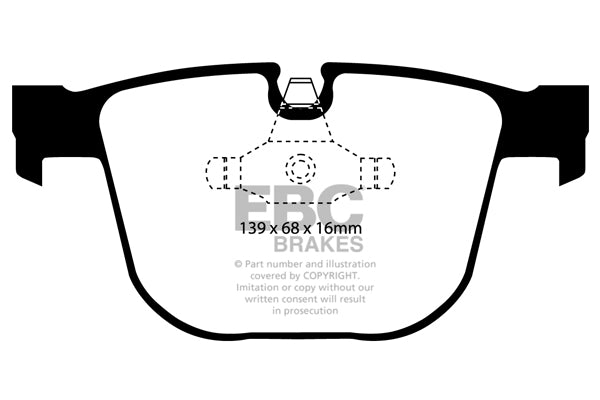 Pastiglie Freno EBC Bluestuff NDX DP51451NDX per BMW Serie 5 (E60), BMW Serie 5 (E61) e altre