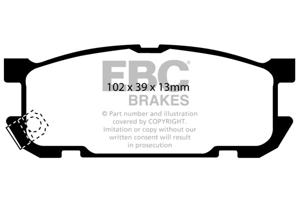Pastiglie Freno EBC Greenstuff DP21453 per Mazda MX5 (Mk2) (NB)
