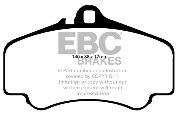 Pastiglie Freno EBC Bluestuff NDX DP51454NDX per Porsche 911 (996) (in ghisa disco Only)