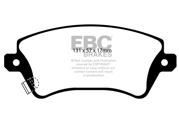 Pastiglie Freno EBC Yellowstuff DP41457R per Toyota Corolla