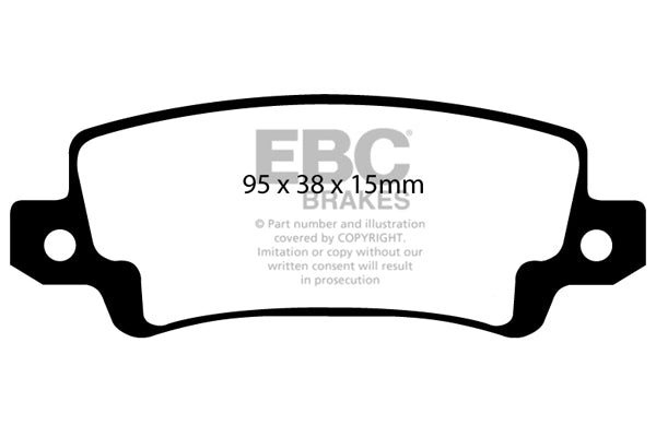 Pastiglie Freno EBC Ultimax DP1458 per Toyota Corolla