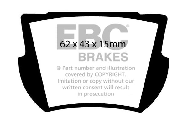 Pastiglie Freno EBC Yellowstuff DP4145R per Lotus Elan 2+2, Diva Valkyr e altre