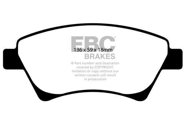 Pastiglie Freno EBC Greenstuff DP21468 per Renault Megane CC (Mk2), Renault Megane Hatch (Mk2) e altre