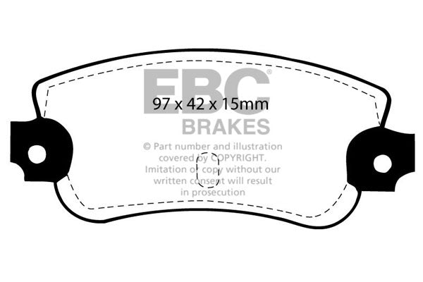 Pastiglie Freno EBC Ultimax DP147 per Chrysler 180, Chrysler 2 Litre e altre