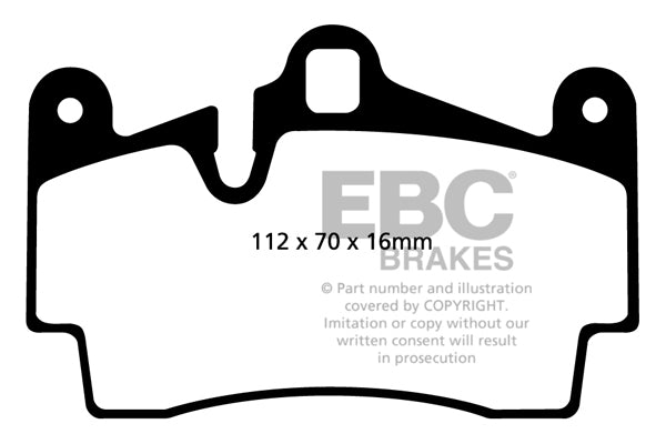 Pastiglie Freno EBC Yellowstuff DP41474R per Porsche Cayenne (9PA), Volkswagen Touareg (1st Gen) e altre