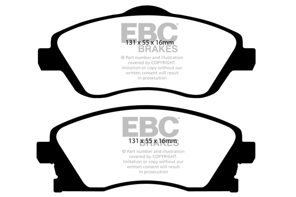 Pastiglie Freno EBC Ultimax DP1476 per Opel Corsa (C), Vauxhall Corsa (C) e altre