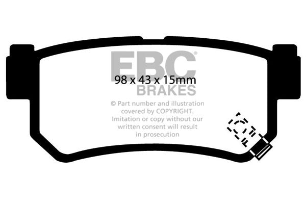 Pastiglie Freno EBC Greenstuff DP21477 per Ssangyong Actyon, Ssangyong Kyron e altre