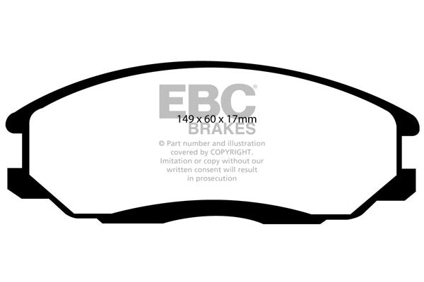 Pastiglie Freno EBC Greenstuff DP21480 per Hyundai Trajet