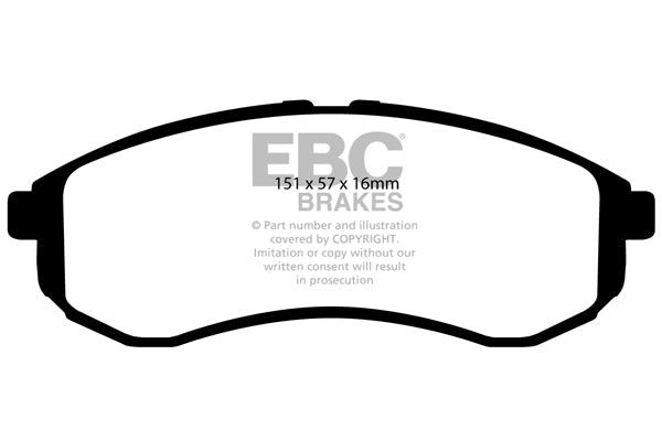 Pastiglie Freno EBC Ultimax DP1481 per Mitsubishi L 200 96-06