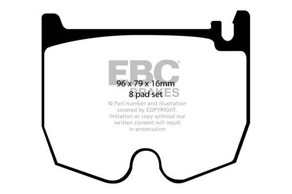 Pastiglie Freno EBC Bluestuff NDX DP51486NDX per Mercedes-Benz Classe SL (R230), Mercedes-Benz Classe CL (C215) e altre