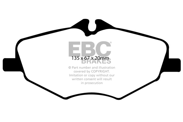 Pastiglie Freno EBC Yellowstuff DP41488R per Mercedes-Benz Classe E (W211) e Mercedes-Benz Classe E (T211)