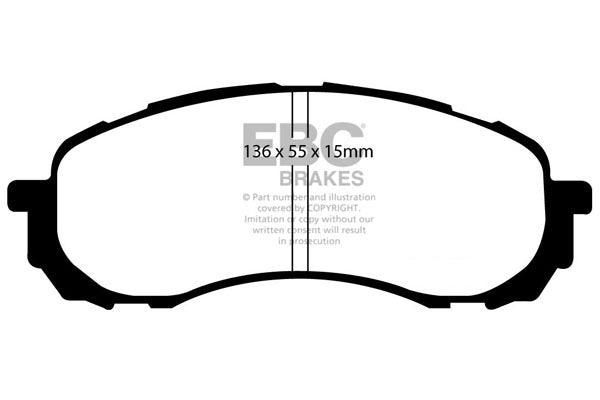 Pastiglie Freno EBC Greenstuff DP21492 per Subaru Impreza