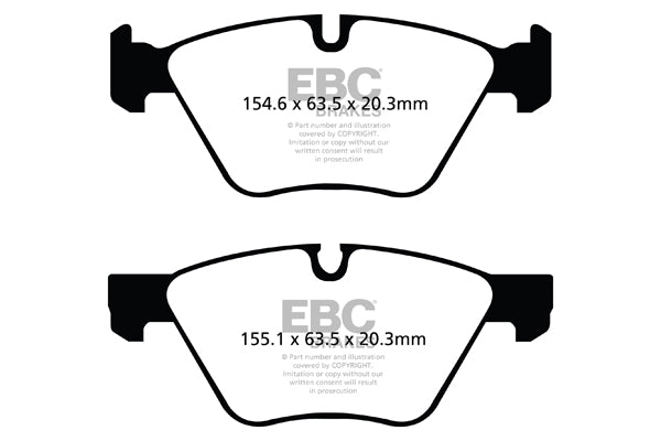 Pastiglie Freno EBC Greenstuff DP21493 per BMW Serie 1 (E82) Coupe, BMW Serie 1 (E88) Convertible e altre