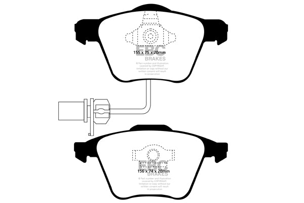 Pastiglie Freno EBC Yellowstuff DP41495R per Audi A6 quattro (C6/4F), Audi A6 quattro Avant (C6/4F) e altre