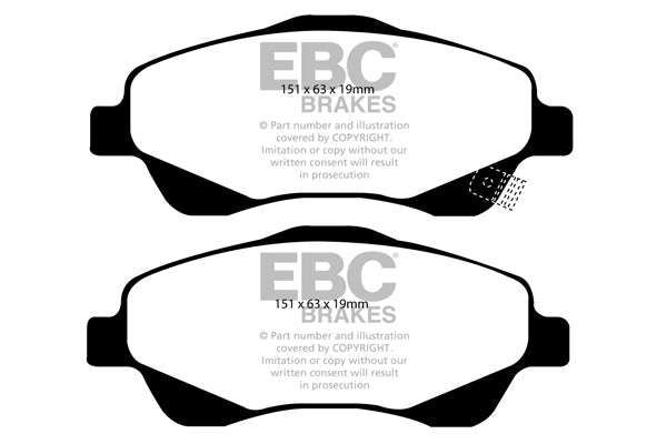 Pastiglie Freno EBC Ultimax DP1499 per Toyota Avensis e Toyota Corolla Verso