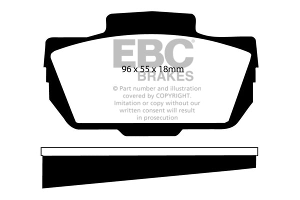 Pastiglie Freno EBC Yellowstuff DP4149R per Saab Sonett, Saab 95 e altre