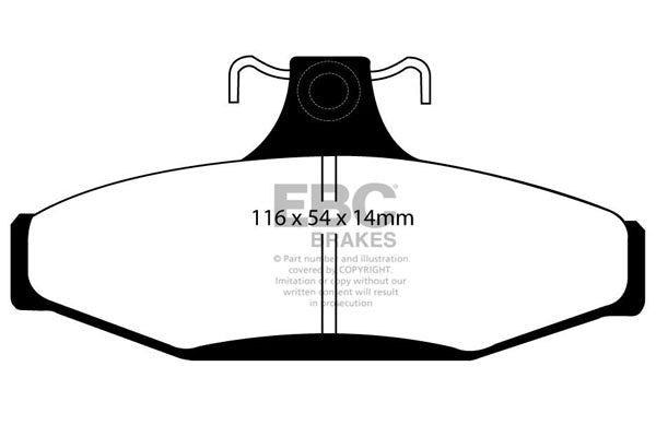 Pastiglie Freno EBC Ultimax DP1501 per Ford Falcon, Ford Fairlane e altre