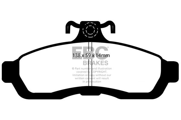 Pastiglie Freno EBC Yellowstuff DP41502R per Holden Commodore (VC), Holden Commodore (VH) e altre