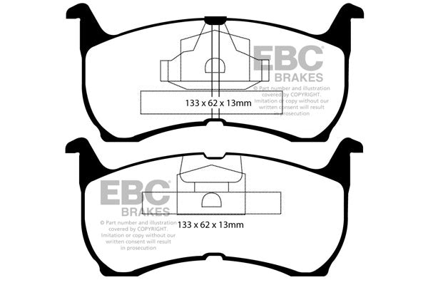 Pastiglie Freno EBC Ultimax DP1503 per Ford Fairlane, Ford Falcon e altre