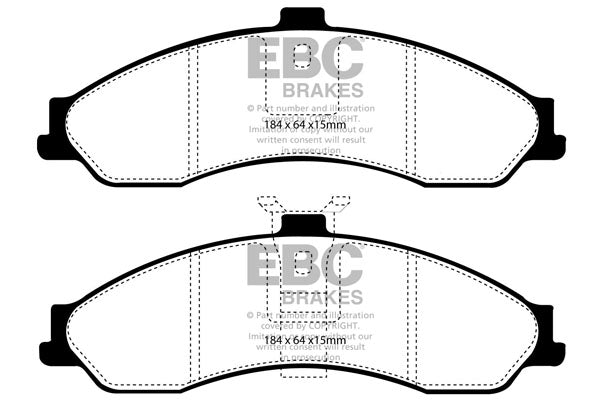 Pastiglie Freno EBC Redstuff DP31505C per Holden Commodore (VT), Holden Commodore (VX) e altre