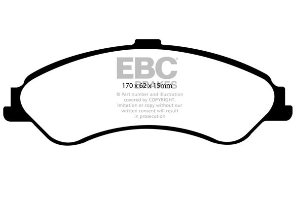 Pastiglie Freno EBC Redstuff DP31507C per Ford Fairlane, Ford Falcon e altre