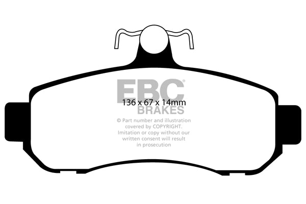 Pastiglie Freno EBC Greenstuff DP21509 per Mitsubishi Magna e Mitsubishi Verada
