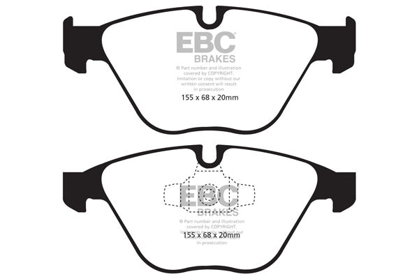 Pastiglie Freno EBC Yellowstuff DP41512R per BMW Serie 3 (E91), BMW X1 (E84) e altre