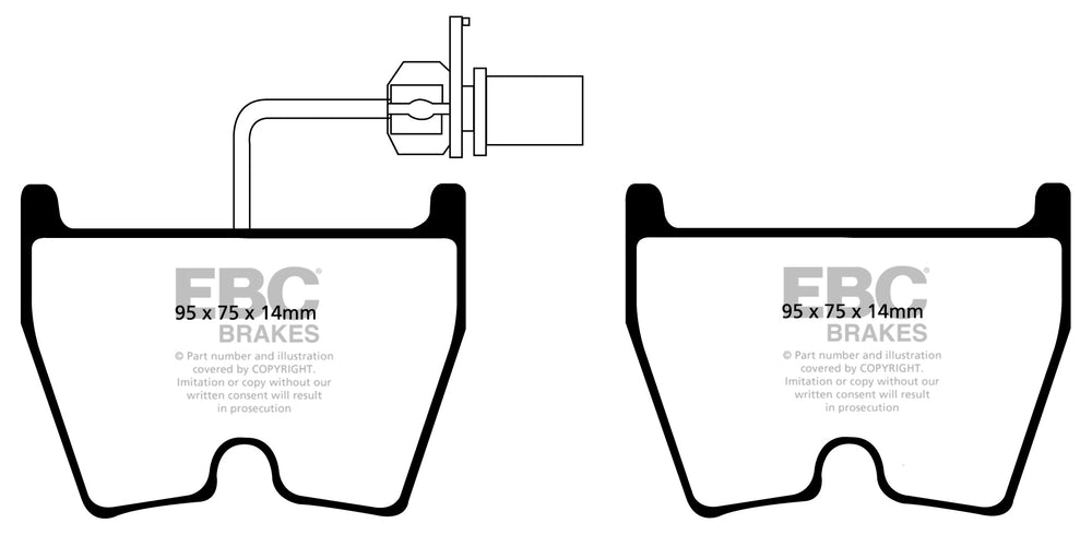Pastiglie Freno EBC Bluestuff NDX DP51513/3NDX per Audi RS3 (8V), Audi RSQ3 (8U) e altre