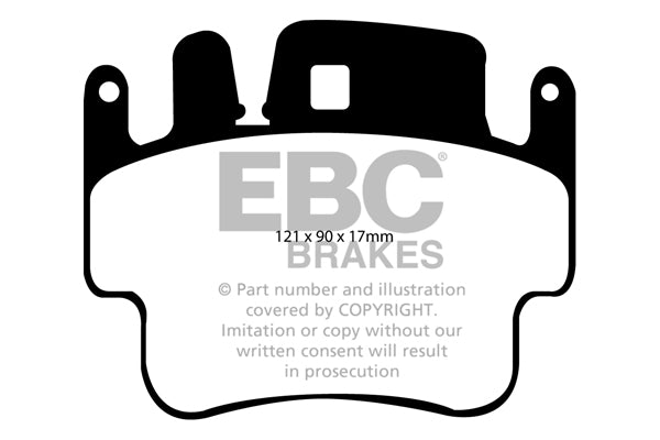 Pastiglie Freno EBC Bluestuff NDX DP51514NDX per Porsche 911 (996) (in ghisa disco Only), Porsche 911 (997) (in ghisa disco Only) e altre