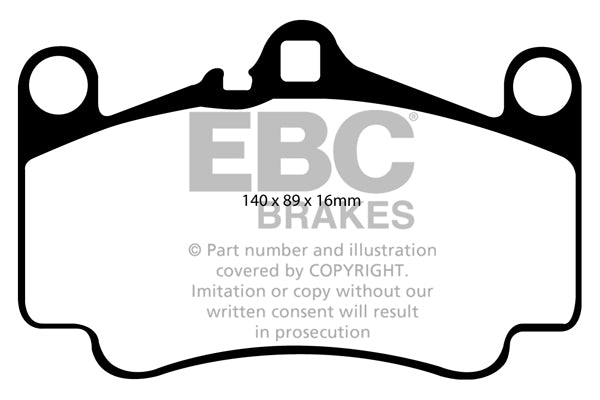 Pastiglie Freno EBC Redstuff DP31515C per Porsche 911 (997) (in ghisa disco Only) e Porsche 911 (996) (in ghisa disco Only)