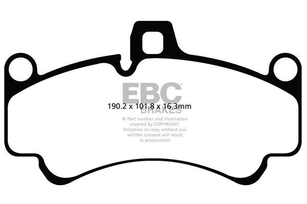 Pastiglie Freno EBC Redstuff DP31516C per Porsche 911 (997) (in ghisa disco Only) e Porsche 911 (996) (in ghisa disco Only)
