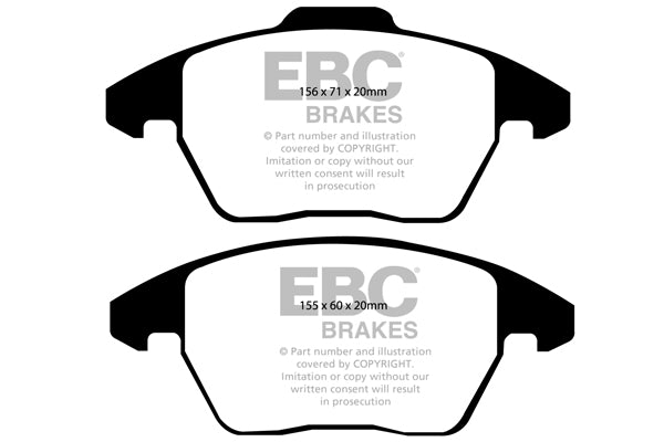 Pastiglie Freno EBC Ultimax DP1517/2 per Peugeot 307, Peugeot 307 CC e altre
