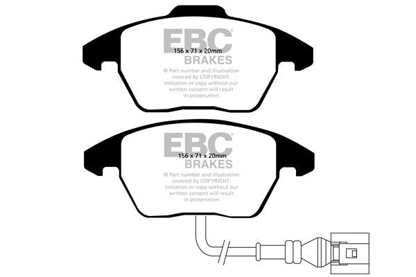 Pastiglie Freno EBC Orangestuff DP91517 per Skoda Octavia (1Z), Volkswagen Golf (Mk6) e altre