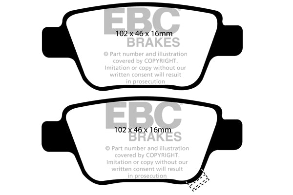 Pastiglie Freno EBC Greenstuff DP21519 per Toyota Avensis, Toyota Corolla Verso e altre
