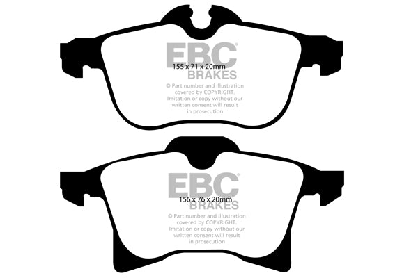 Pastiglie Freno EBC Ultimax DP1520 per Opel Astra (H), Opel Astra GTC (H) e altre