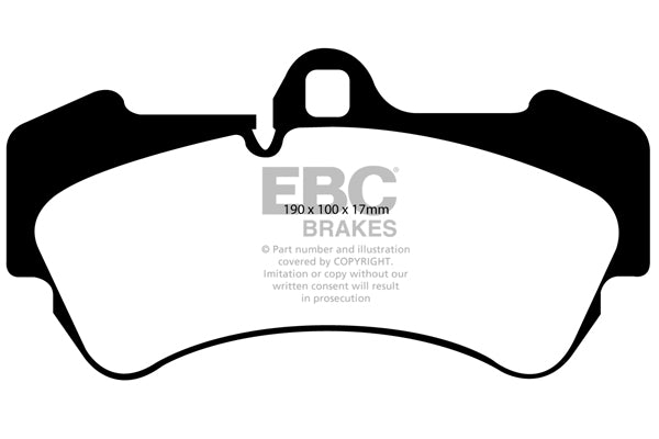 Pastiglie Freno EBC Yellowstuff DP41521R per Volkswagen Touareg (1st Gen), Porsche Cayenne (9PA) e altre