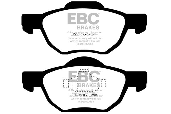 Pastiglie Freno EBC Bluestuff NDX DP51525NDX per Honda Accord