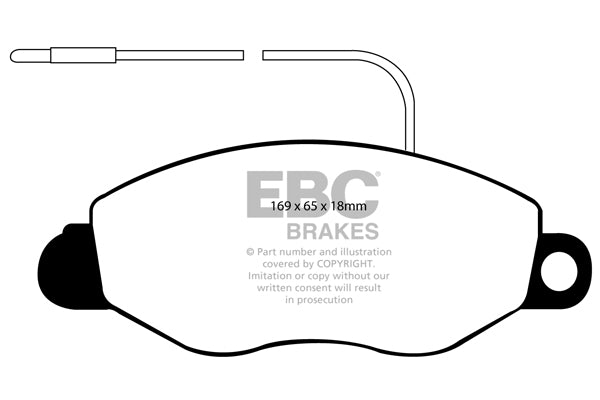 Pastiglie Freno EBC Ultimax DP1529 per Nissan Cabstar E