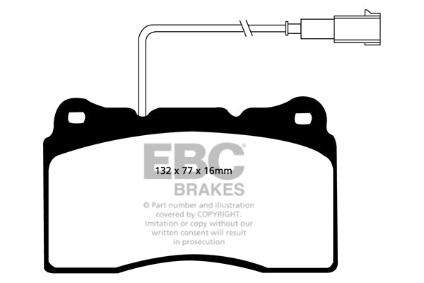 Pastiglie Freno EBC Ultimax DP1536 per Alfa Romeo 159, Alfa Romeo Giulietta (940) e altre