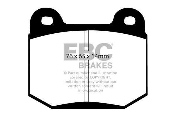 Pastiglie Freno EBC Redstuff DP31538C per Mitsubishi Lancer Evo 5, Mitsubishi Lancer Evo 7 e altre