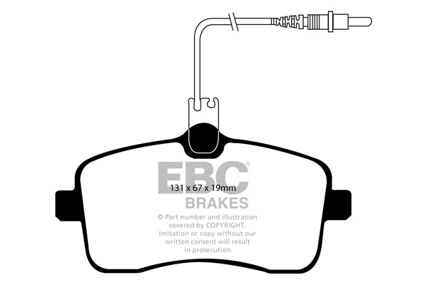 Pastiglie Freno EBC Ultimax DP1549 per Peugeot 407