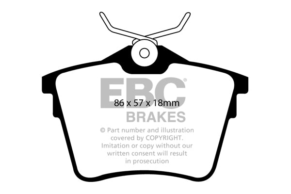 Pastiglie Freno EBC Ultimax DP1551 per Peugeot 407, Citroen C5 e altre