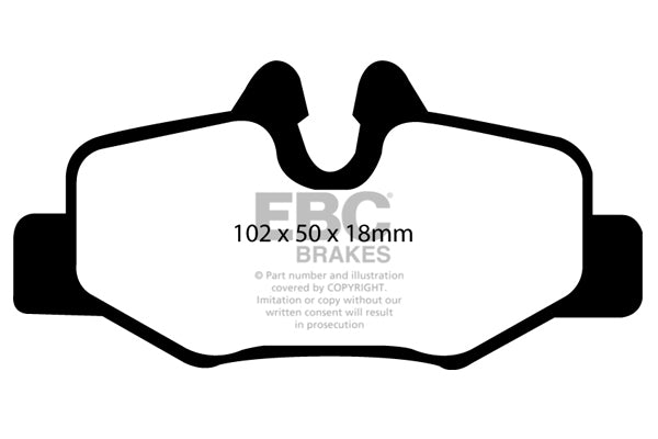 Pastiglie Freno EBC Yellowstuff DP41554R per Mercedes-Benz Vito e Mercedes-Benz Viano