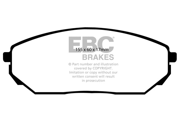 Pastiglie Freno EBC Greenstuff DP61557 per KIA Sorento